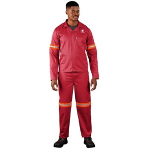 trade polycotton conti suit reflective arms & legs orange tape