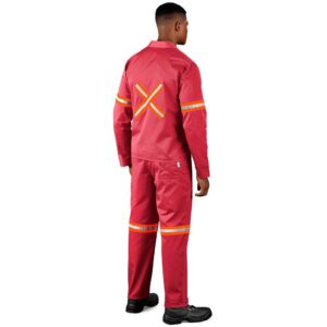 trade polycotton conti suit reflective arms, legs & back orange tape