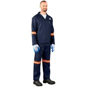 technician 100% cotton conti suit reflective arms & legs orange tape