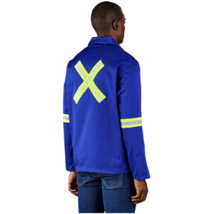 site premium polycotton jacket reflective arms & back yellow tape