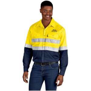 access vented two tone reflective work shirt