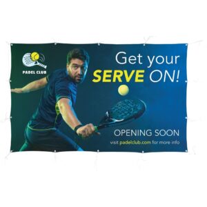 sublimated display fabric banner 2.45m x 1.5m