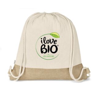 okiyo bijin jute & cotton drawstring bag