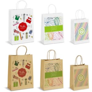 sample pack branded digital print paper gift bags