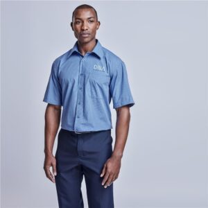 mens short sleeve micro check shirt