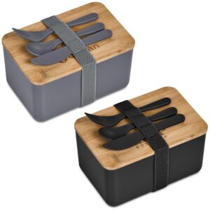 okiyo pasuta recycled plastic & bamboo lunch box