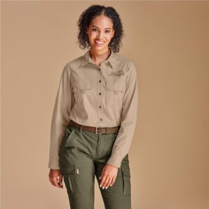 ladies long sleeve mawenzi twill shirt