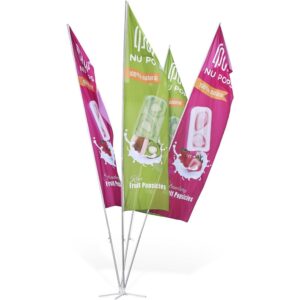 legend 4 flag fountain 6m large (1m x 4m flags)