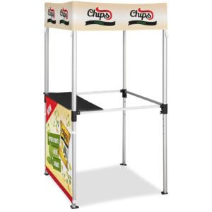 ovation sublimated gazebo 1m x 1m kiosk 1 half wall skin