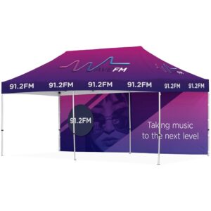 ovation sublimated gazebo 6m x 3m 1 long full wall skin
