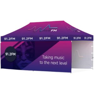ovation sublimated gazebo 6m x 3m 2 long full wall skins