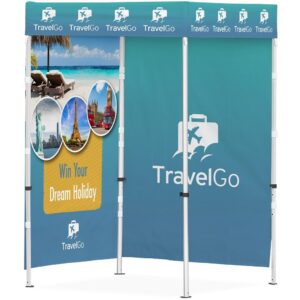ovation sublimated gazebo 1.5m x 1.5m 2 full wall skins