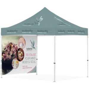 ovation sublimated gazebo 3m x 3m 1 full wall skin
