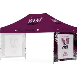 ovation sublimated gazebo 4.5m x 3m 2 short full wall skins