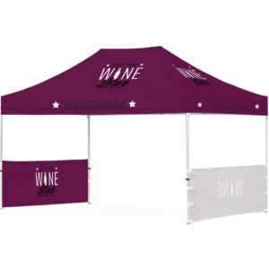 ovation sublimated gazebo 4.5m x 3m 2 short half wall skins