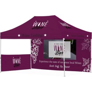 ovation sublimated gazebo 4.5m x 3m 1 short half wall skin 1 long full wall skin