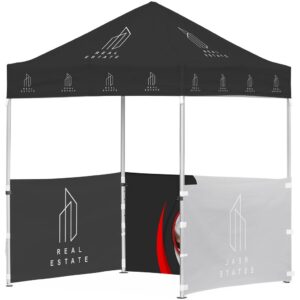 ovation sublimated gazebo 2m x 2m petite frame 3 half wall skins