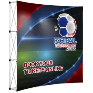 legend curved banner wall 2.15m x 2.25m