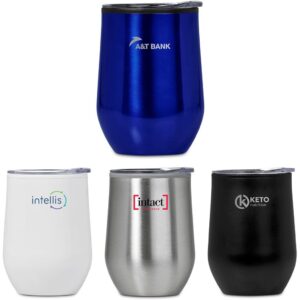 serendipio madison stainless steel & plastic double wall tumbler 350ml