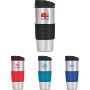 ridge stainless steel & plastic double wall tumbler 450ml