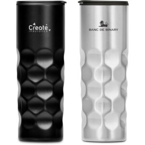 serendipio meteor stainless steel & plastic double wall tumbler 450ml