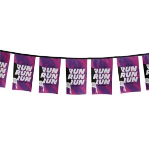 sublimated single sided polyester rectangle bunting 10m