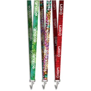 crocodile clip double sided sublimation satin lanyard