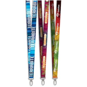 lobster clip double sided sublimation satin lanyard