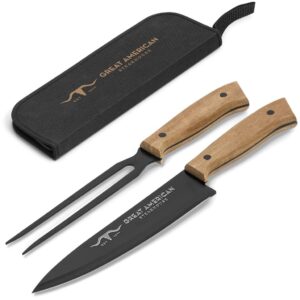 us basic butcher's block carving set