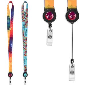 altitude badge reel double sided satin lanyard
