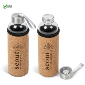 kooshty kork glass water bottle 500ml