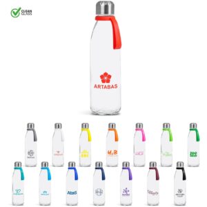 kooshty loopy glass water bottle 650ml