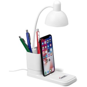 altitude lexicon desk lamp, pen caddy & phone stand