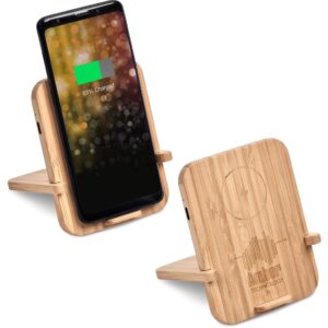 okiyo noryoku bamboo wireless charging phone stand