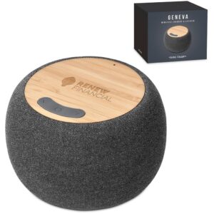 swiss cougar geneva wireless charger & bluetooth speaker