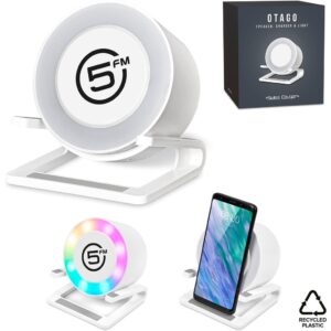 swiss cougar otago bluetooth speaker, wireless charger, phone stand & night light