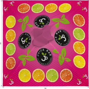 sublimated parasol roof 3m x 3m