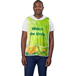 hoppla jackal caddy bib with pvc name sleeve white