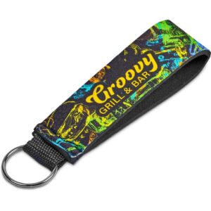 pre printed sample hoppla two ocean neoprene wrist keyring