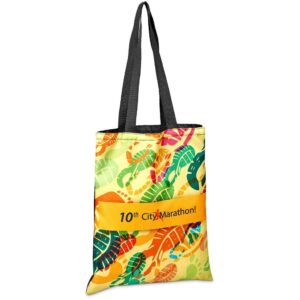pre printed sample hoppla mall shopper with front panel