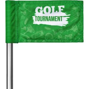 pre printed sample hoppla putting green flag