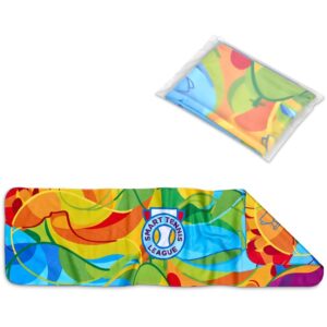 pre production sample hoppla relay sports towel double sided branding