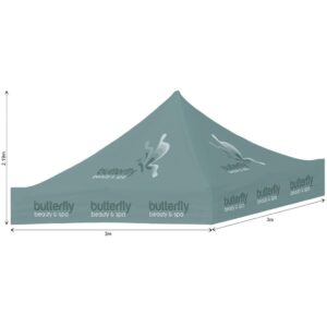 ovation sublimated gazebo 3m x 3m roof (excludes hardware)