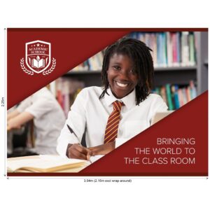 legend curved banner wall skin with wings 3.20m x 2.25m (excludes hardware)