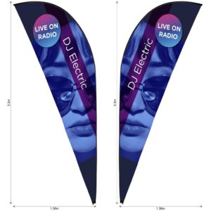 legend 3m sublimated sharkfin double sided flying banner skin (excludes hardware)
