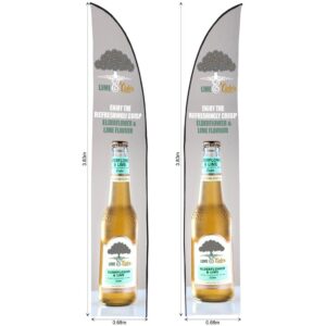 legend 3m sublimated arcfin double sided flying banner skin (excludes hardware)
