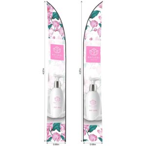 legend 4m sublimated arcfin double sided flying banner skin (excludes hardware)