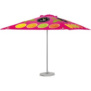 sublimated parasol single pole 3m x 3m