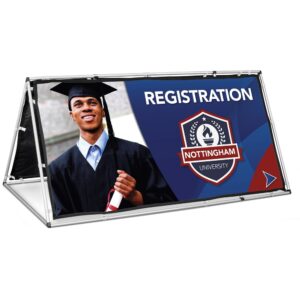 fade resistant a frame with fabric print 2m x 1m