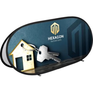 sublimated pop up 1.6m x 0.72m